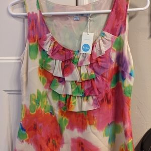 NWT Boden Floral Silk Tank Top